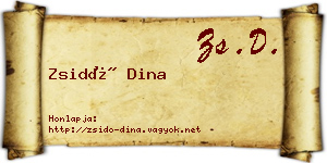 Zsidó Dina névjegykártya